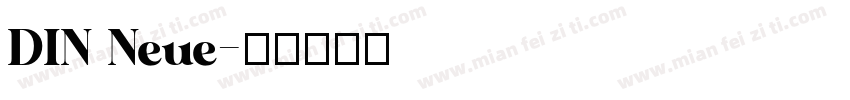 DIN Neue字体转换